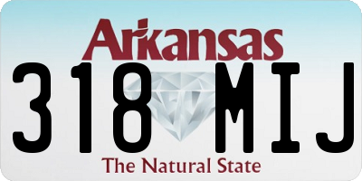 AR license plate 318MIJ