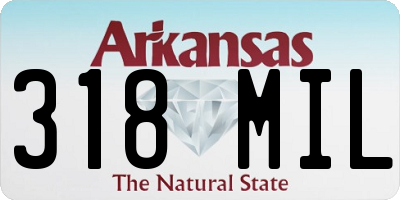 AR license plate 318MIL