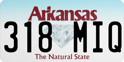 AR license plate 318MIQ