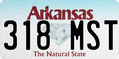 AR license plate 318MST