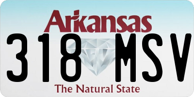 AR license plate 318MSV