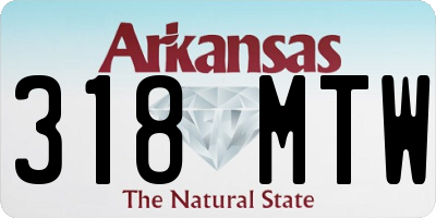 AR license plate 318MTW