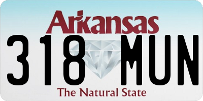 AR license plate 318MUN