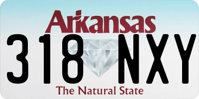 AR license plate 318NXY