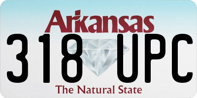 AR license plate 318UPC