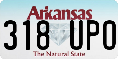 AR license plate 318UPO