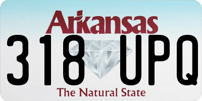 AR license plate 318UPQ