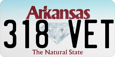 AR license plate 318VET