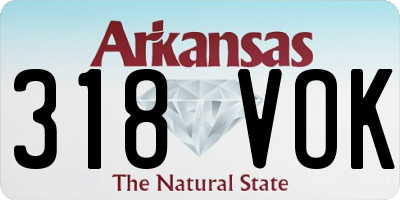 AR license plate 318VOK