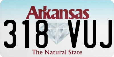 AR license plate 318VUJ