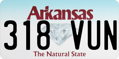 AR license plate 318VUN