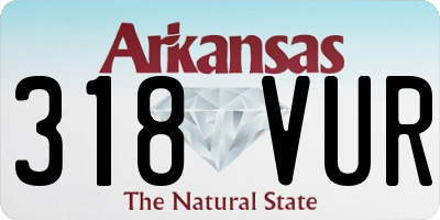 AR license plate 318VUR