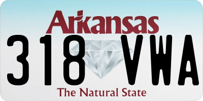 AR license plate 318VWA