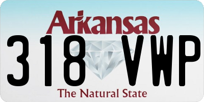 AR license plate 318VWP