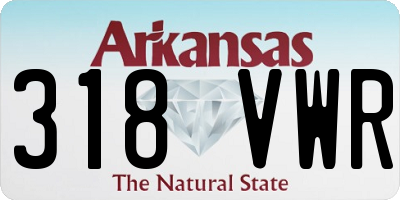 AR license plate 318VWR