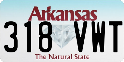 AR license plate 318VWT