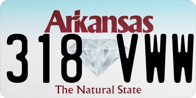 AR license plate 318VWW