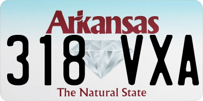 AR license plate 318VXA