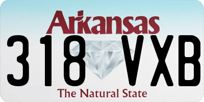 AR license plate 318VXB
