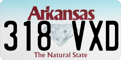 AR license plate 318VXD