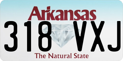 AR license plate 318VXJ