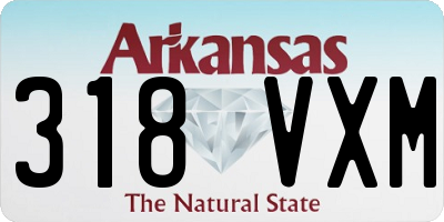 AR license plate 318VXM