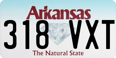 AR license plate 318VXT