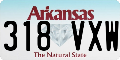 AR license plate 318VXW