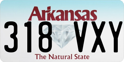 AR license plate 318VXY