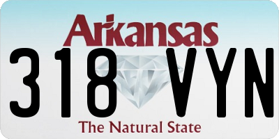 AR license plate 318VYN