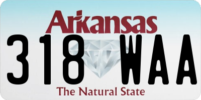 AR license plate 318WAA