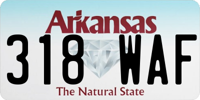 AR license plate 318WAF