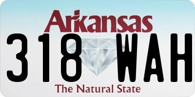 AR license plate 318WAH