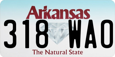 AR license plate 318WAO