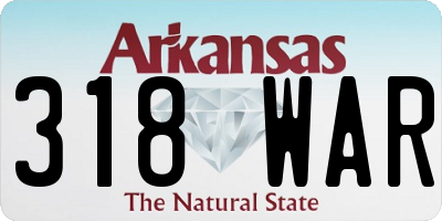 AR license plate 318WAR