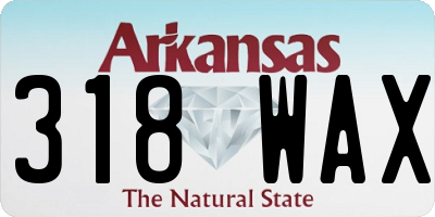 AR license plate 318WAX