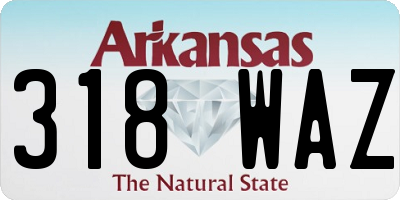 AR license plate 318WAZ