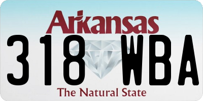 AR license plate 318WBA