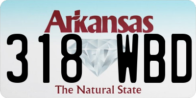 AR license plate 318WBD