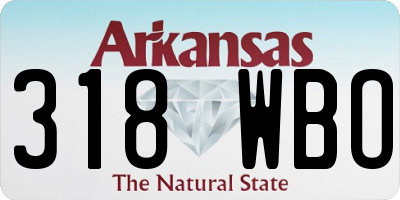 AR license plate 318WBO