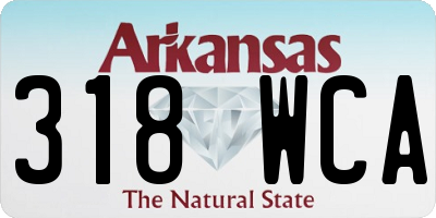 AR license plate 318WCA