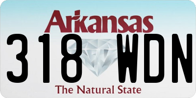AR license plate 318WDN