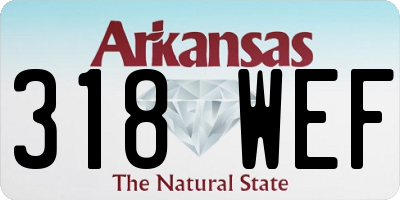 AR license plate 318WEF