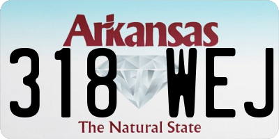 AR license plate 318WEJ