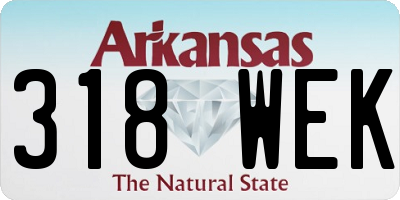 AR license plate 318WEK
