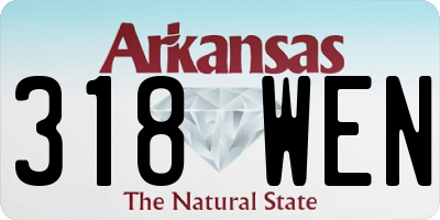 AR license plate 318WEN