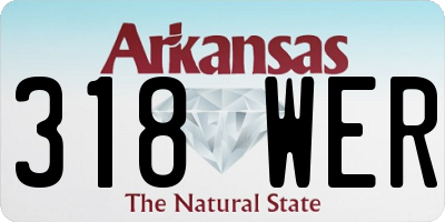 AR license plate 318WER