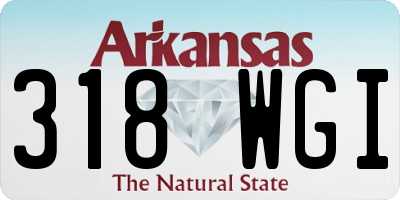 AR license plate 318WGI