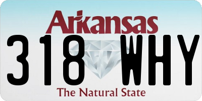 AR license plate 318WHY