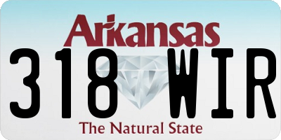 AR license plate 318WIR